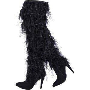 ⚡Women's Pointed Toe Sparkle Sequins Over the Knee Boots Winter Stiletto Heels